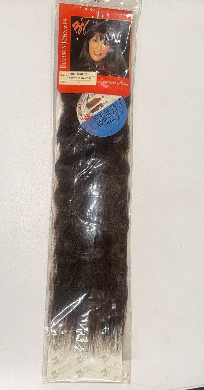 Lot 2343❤️NEW 1 Beverly Johnson 100% Human Hair bulk #4Wet & wavy
