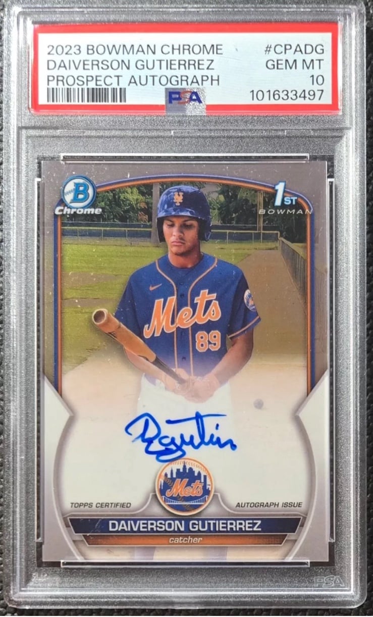Daiverson Gutierrez bowman auto psa 10