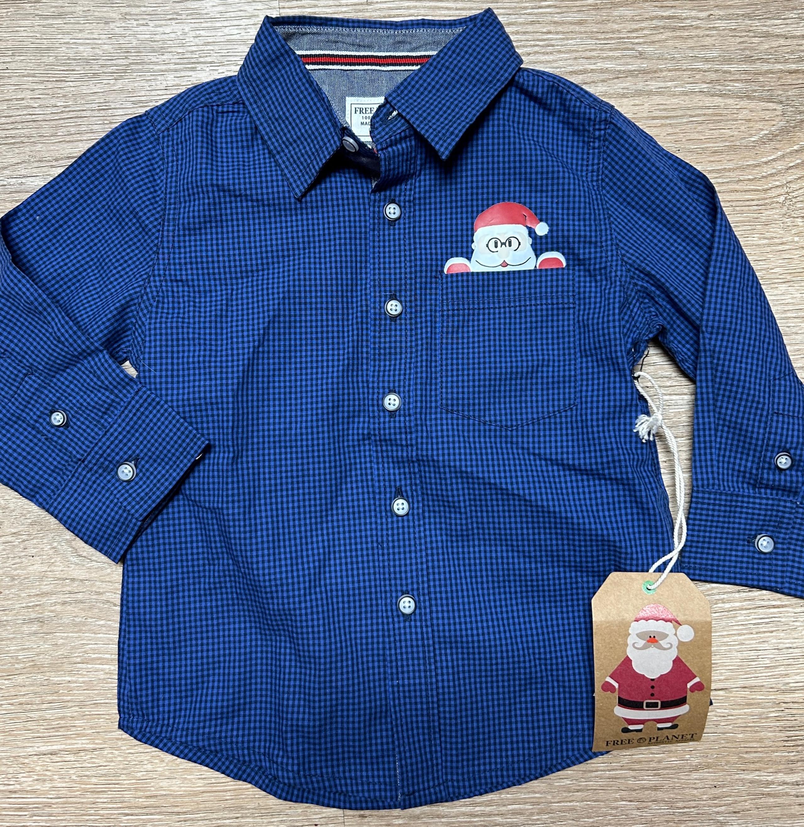 Free Planet Christmas Button Down Shirt