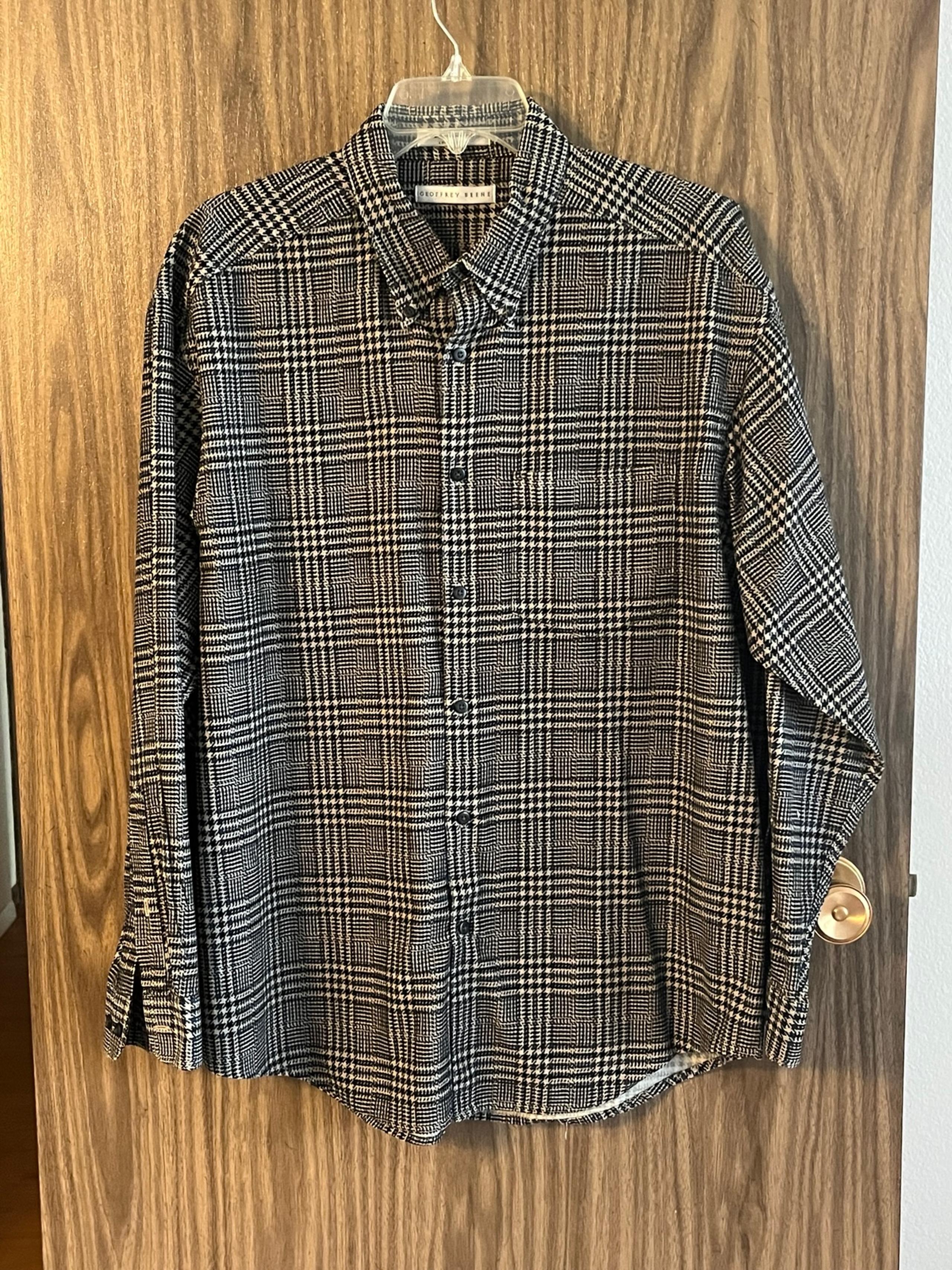 Geoffrey Beene Large Plaid shirt NWOT