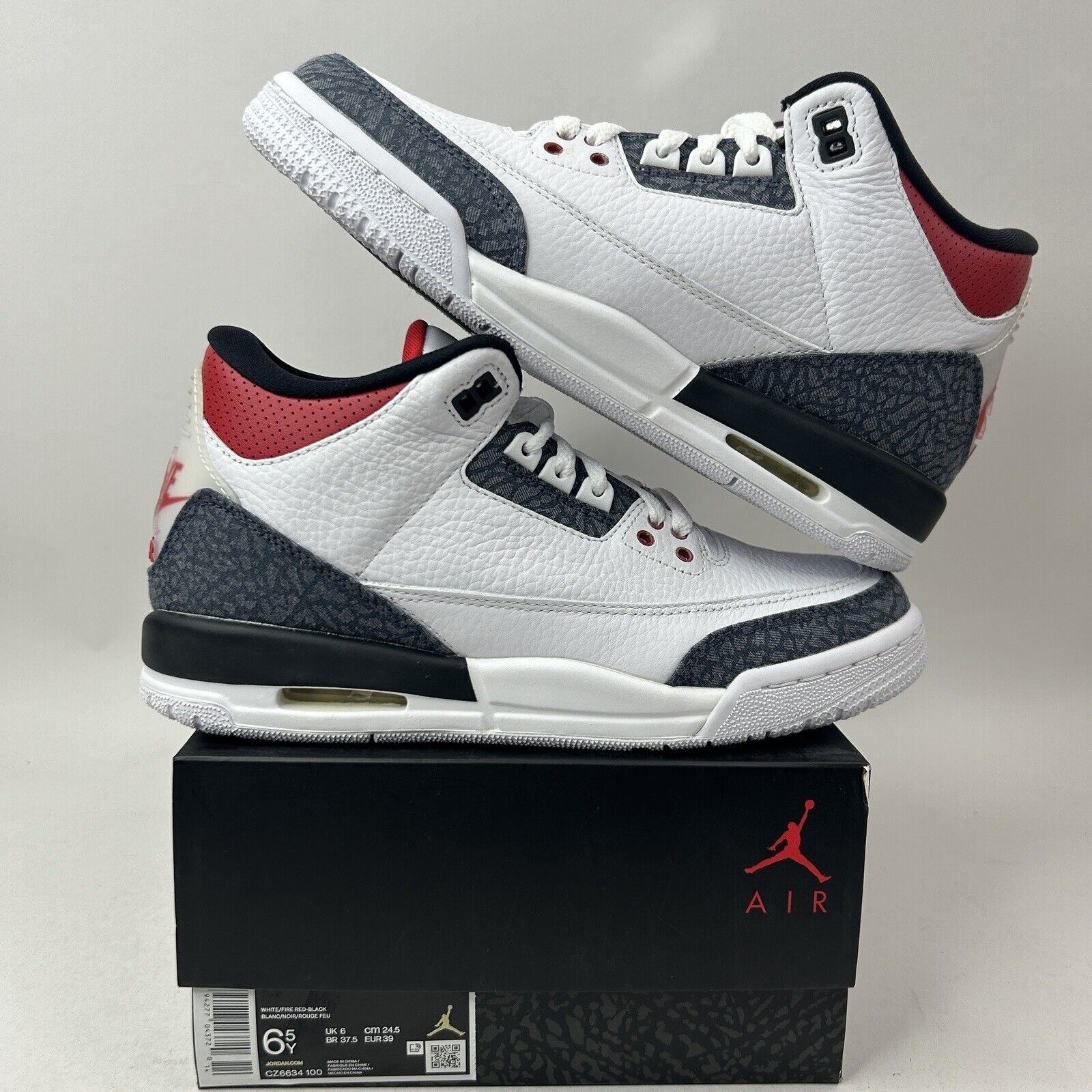 Nike Shoes Air Jordan 3 Retro SE GS “Denim/Fire Red” 2023