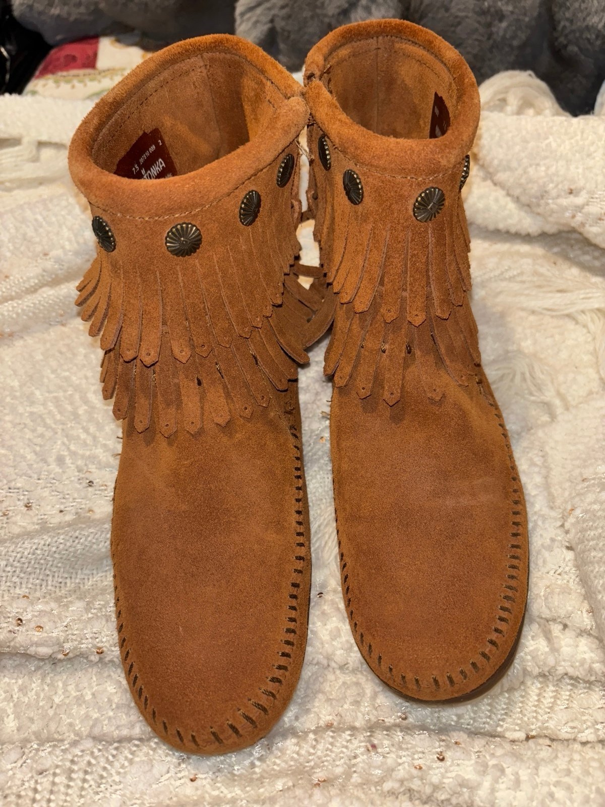 Minnetonka leather boots