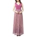 Maternity women chiffon maxi dress floral pink. Size S
