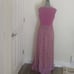 Maternity women chiffon maxi dress floral pink. Size S