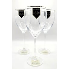 Lenox New In Box Timeless Platinum Crystal Wine Glasses 10 Oz Set of Three