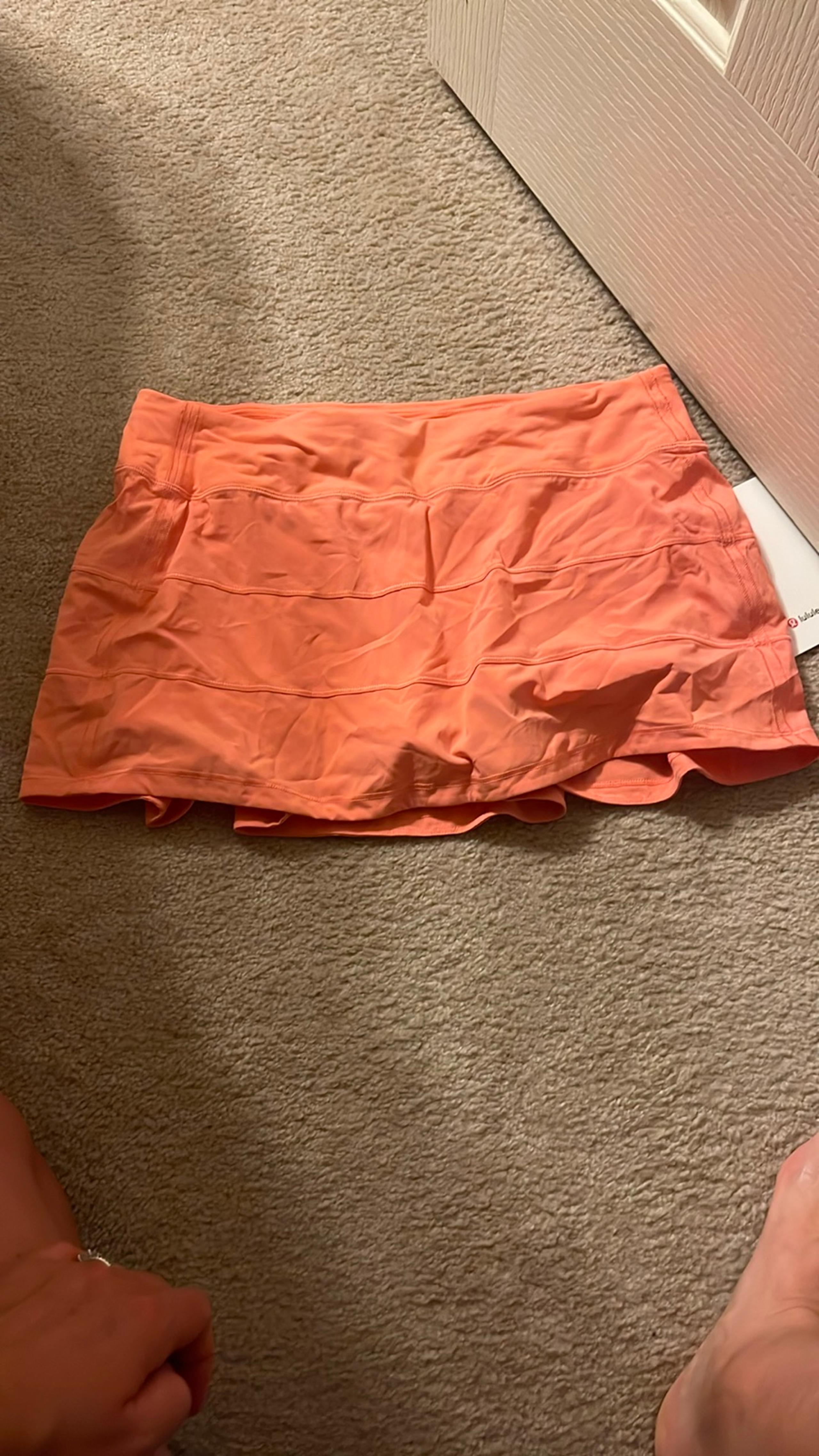 Womens Lululemon peach Athletic pace rival mid rise Skort
