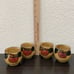 Vintage OTAGIRI Japan Hand Crafted Tea Set Teapot With 4 Cups Peach Pattern