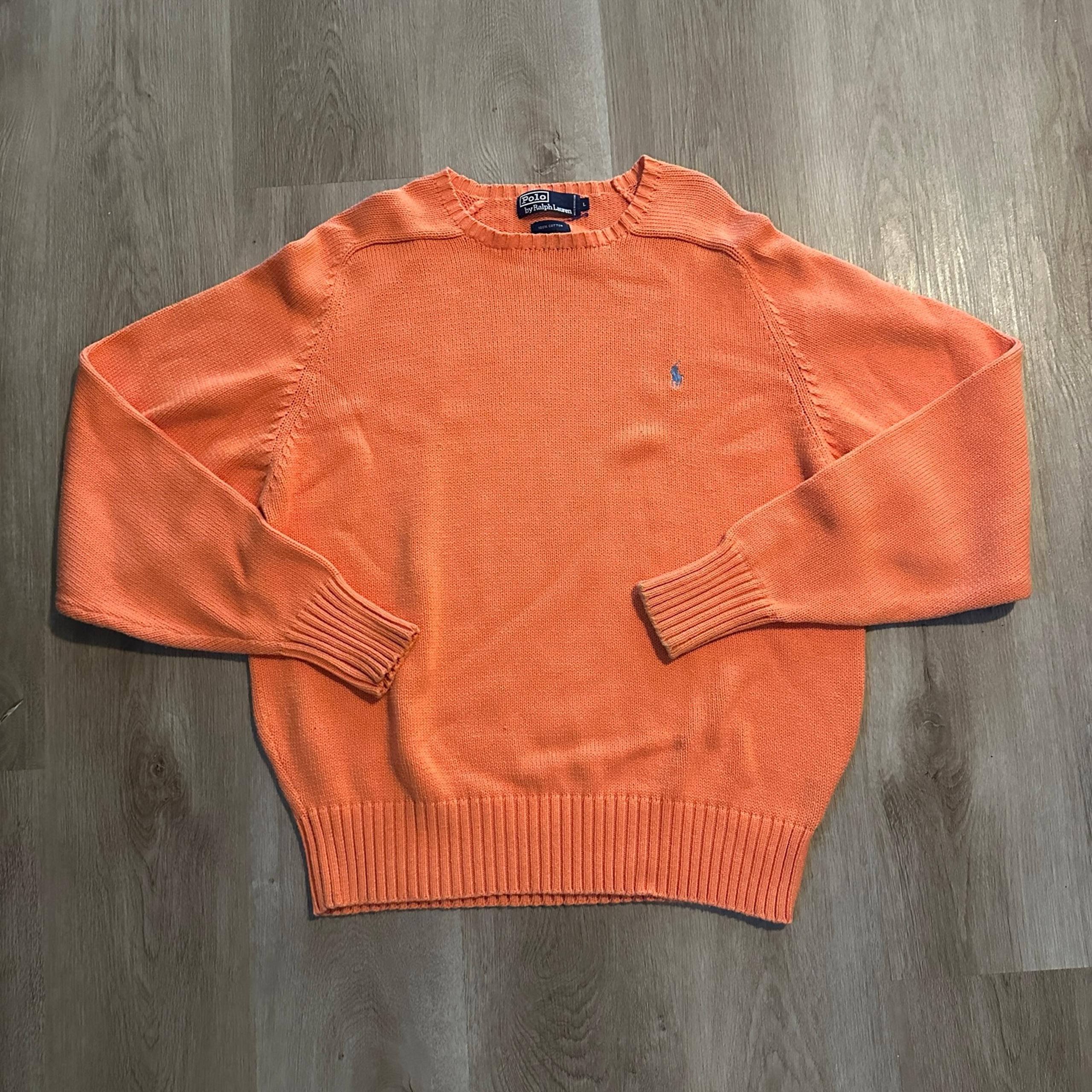 Vintage Polo Ralph Lauren Men’s Sweater Orange Peach Size Large