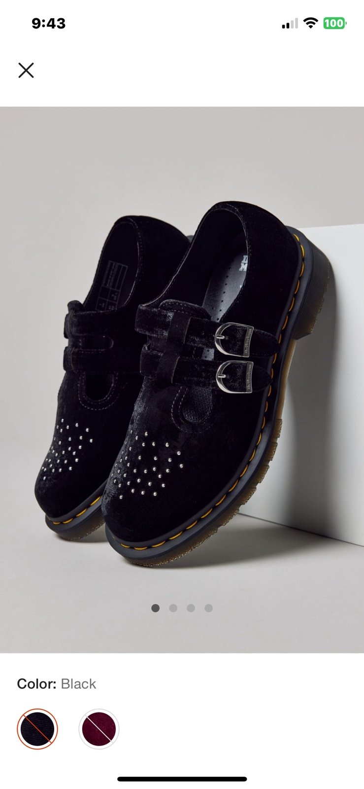 Dr. Martens 8065 luxury velvet Mary Jane shoes