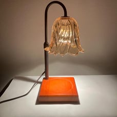 Candle Warmer Lamp, Dimmable Candle Lamp with 2 Bulbs, Gold