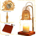 Candle Warmer Lamp, Dimmable Candle Lamp with 2 Bulbs, Gold