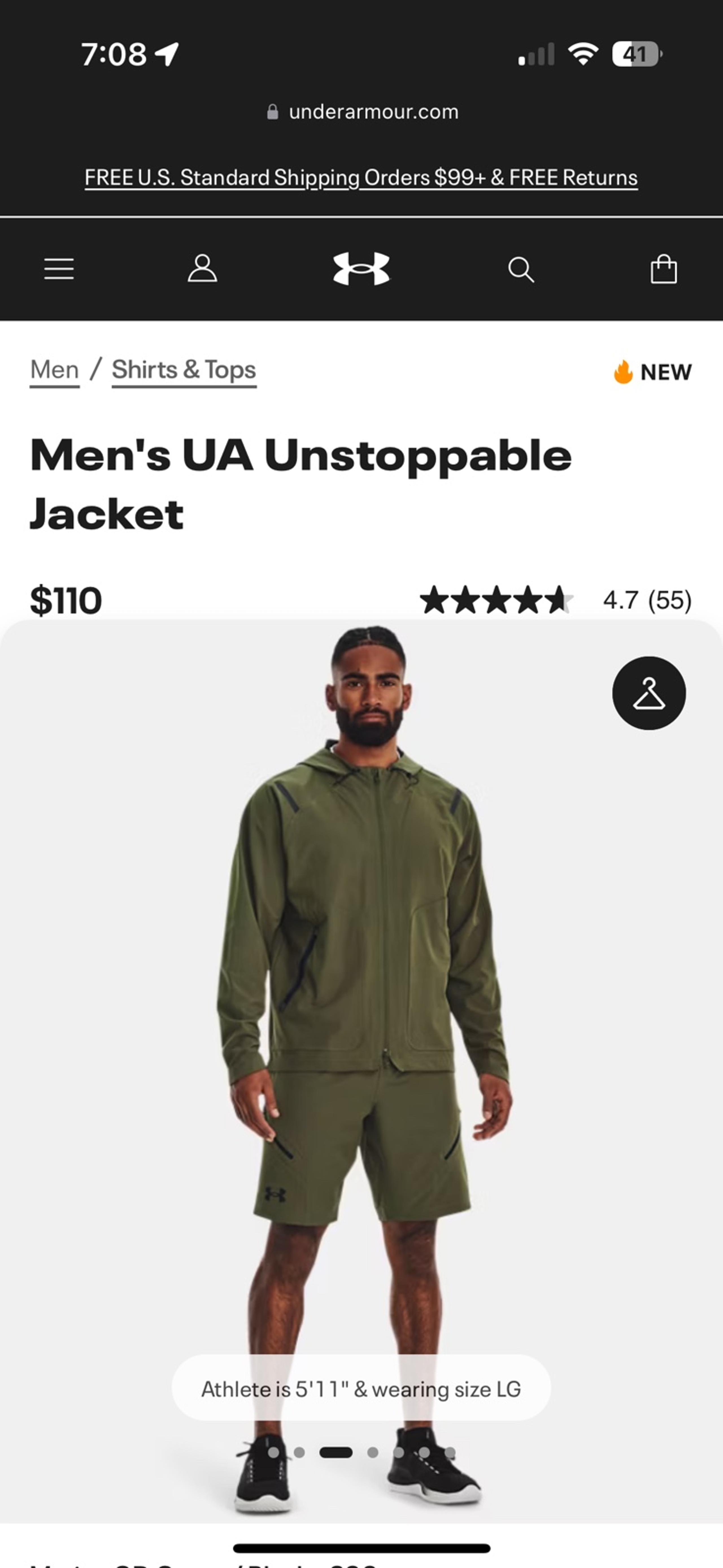 Men’s under armour unstoppable jacket L