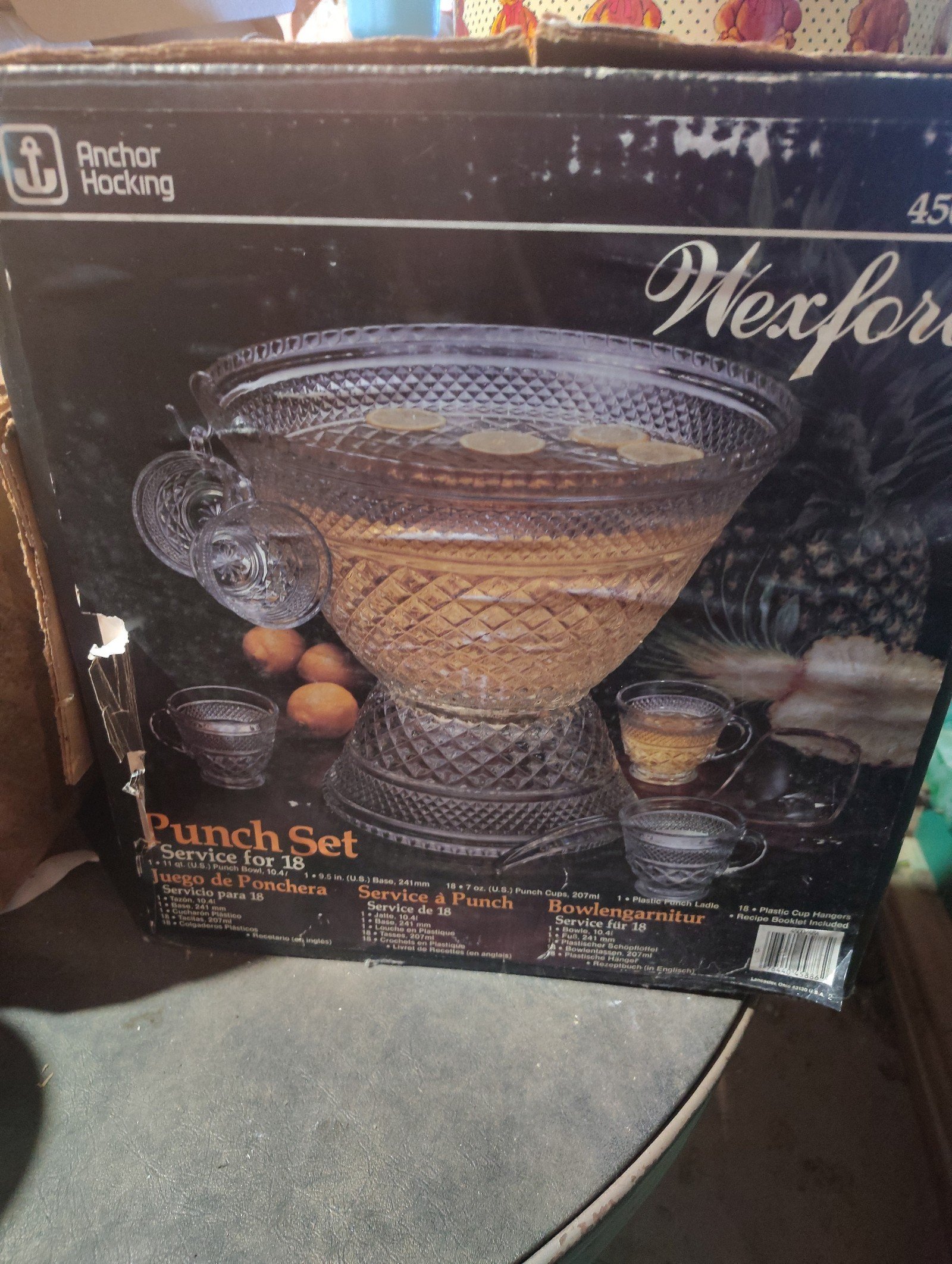 Punch bowl and glasses
