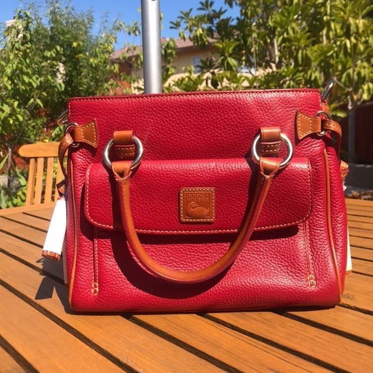 NWOT RED SATCHEL with shoulder strap