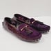 Ted Baker London Harlii Purple Driving Loafers Womens 6 Calf Hair Patent Leather