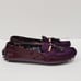 Ted Baker London Harlii Purple Driving Loafers Womens 6 Calf Hair Patent Leather