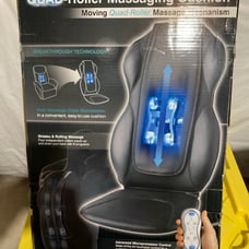 Homedics QRM-400H Quad-Roller Heat Massaging Shiatsu Massage Seat Cushion TESTED