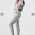 Alo Yoga Heather Gray The Muse Matching Set