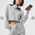 Alo Yoga Heather Gray The Muse Matching Set