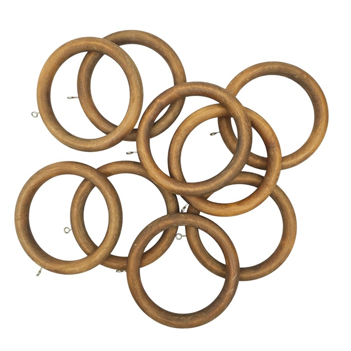 Large Wooden Rings with Eye Hooks 6.5 DIY Crafts Macrame Ring Circles Lot of 9