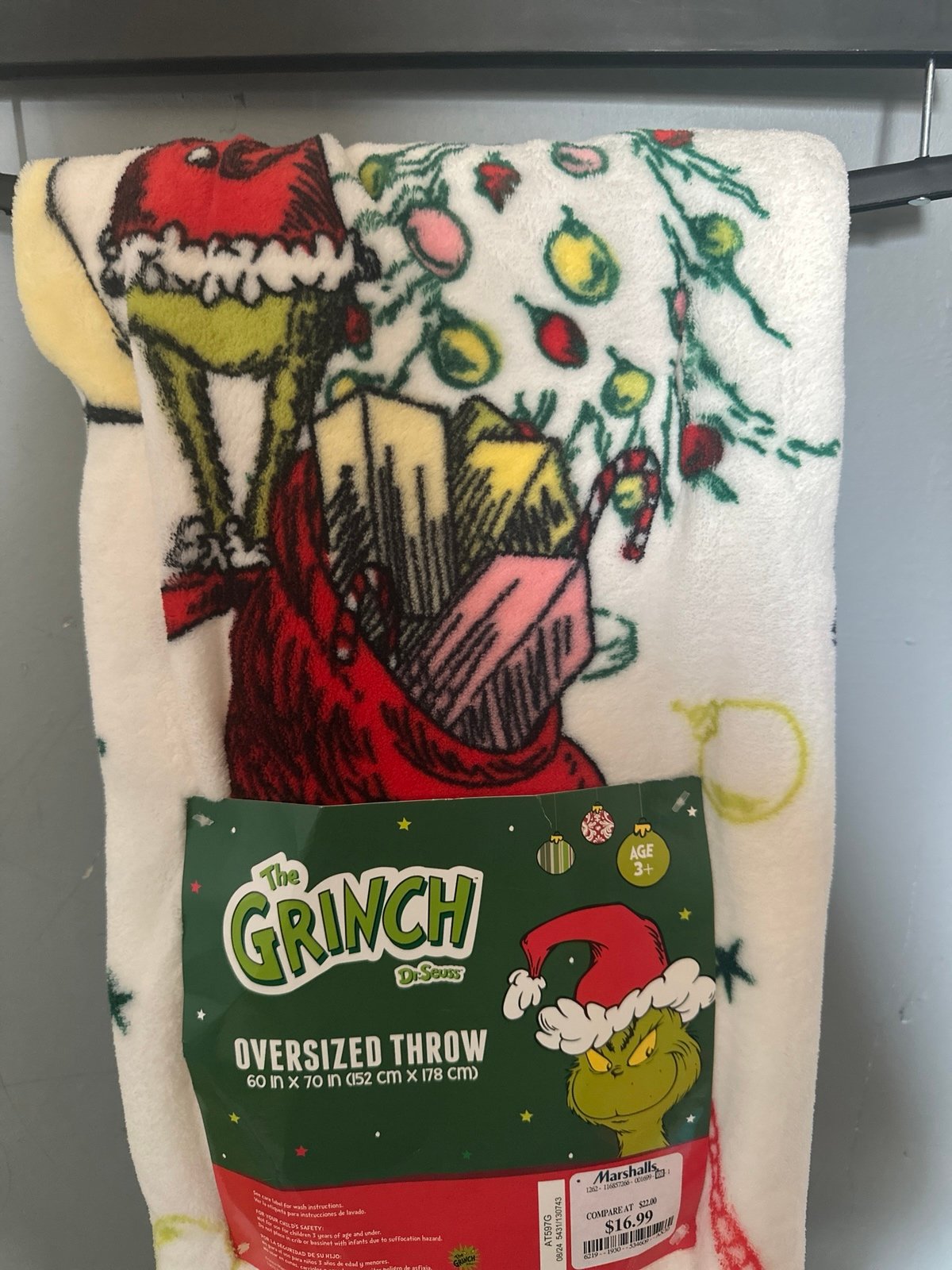 Grinch throw