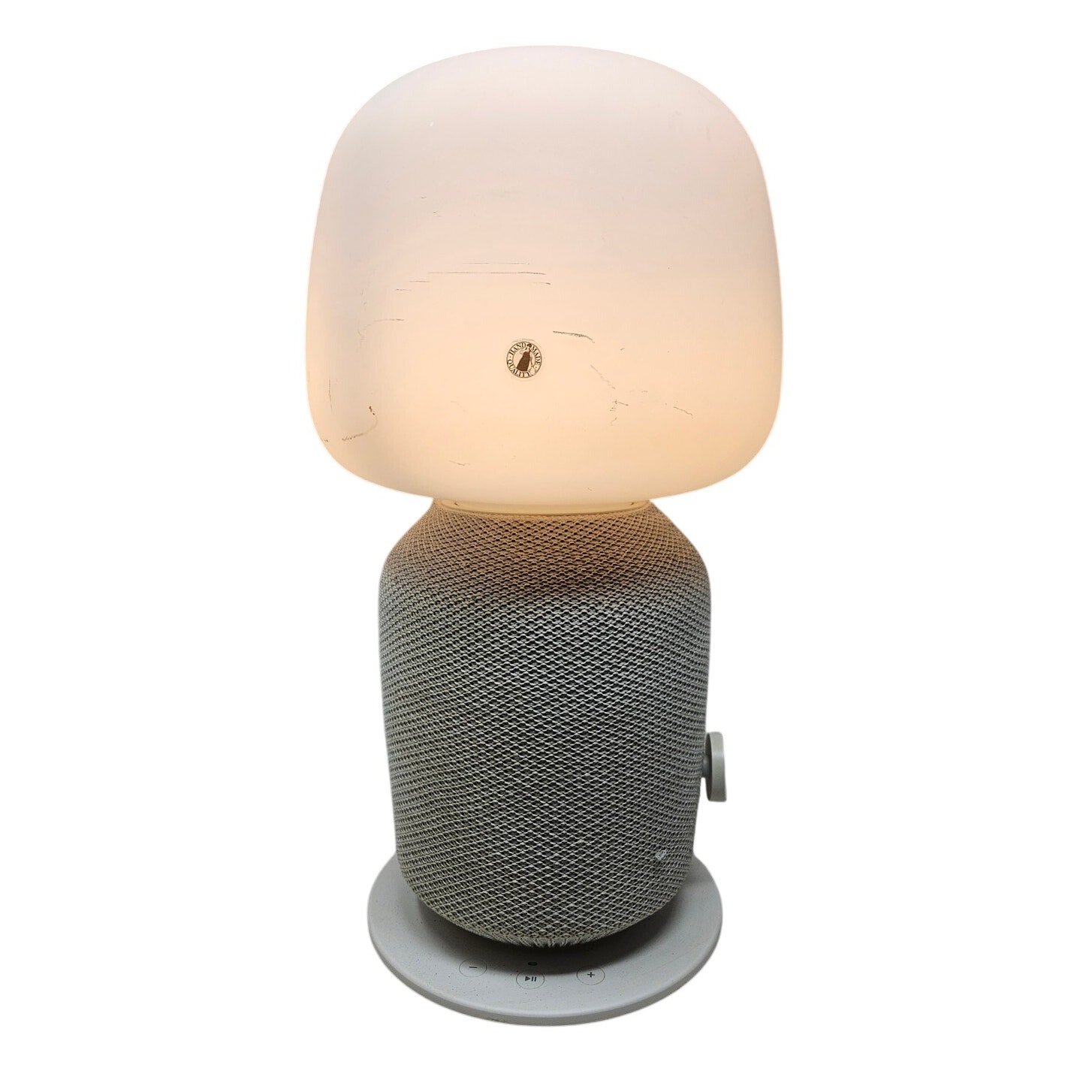 Ikea SYMFONISK WiFi Speaker Table Lamp Sonos Blown Glass Modern Minimalist White