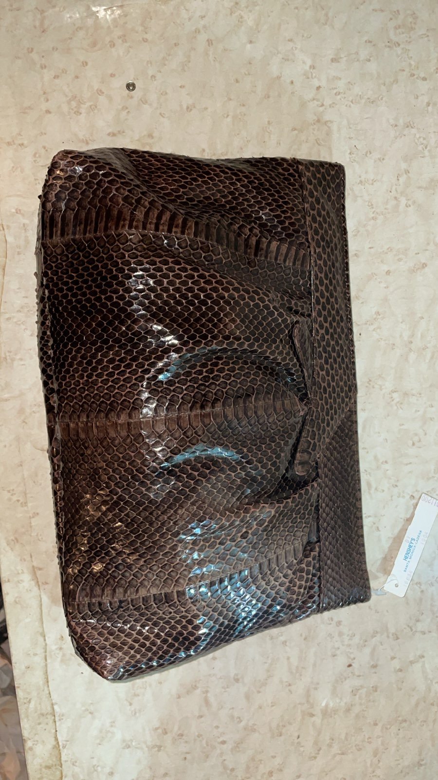 Alligator skin purse