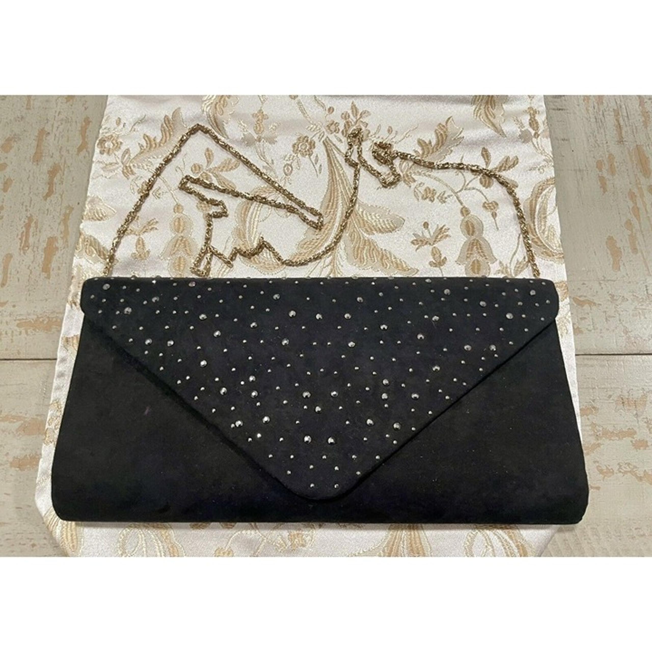 Call it Spring Black Sparkling Evening Purse Cross Body Clutch
