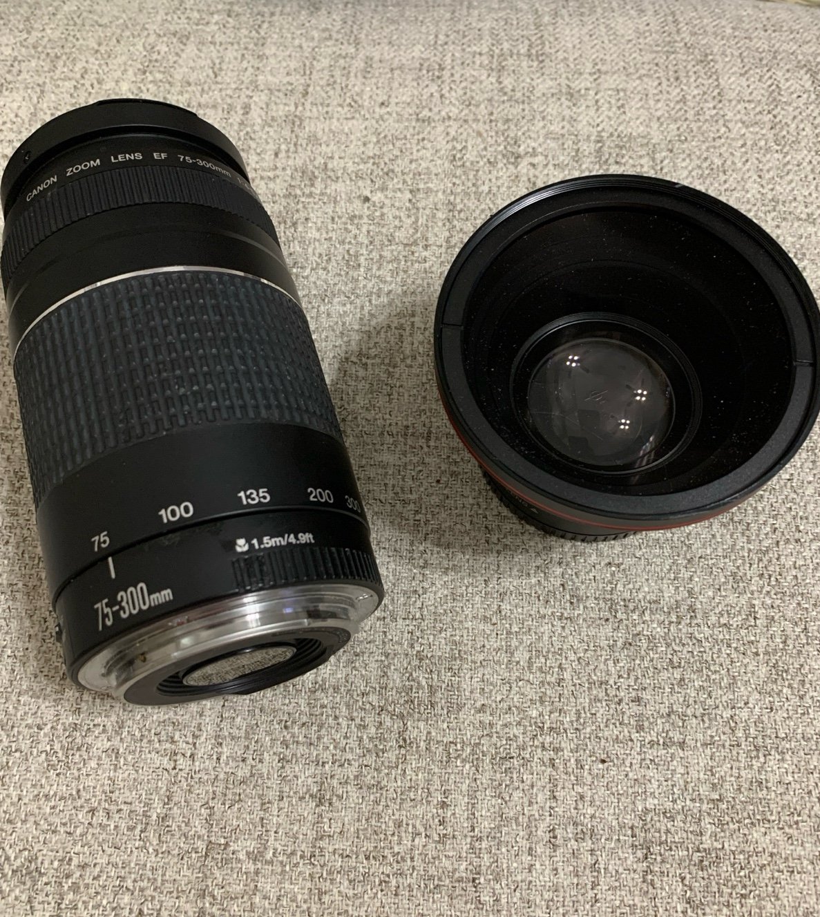 Canon 75-300mm Zoom and allura wide angle lens