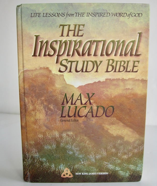 Inspirational Study Bible NKJV Life Lessons from the Inspired Word Max Lucado HC
