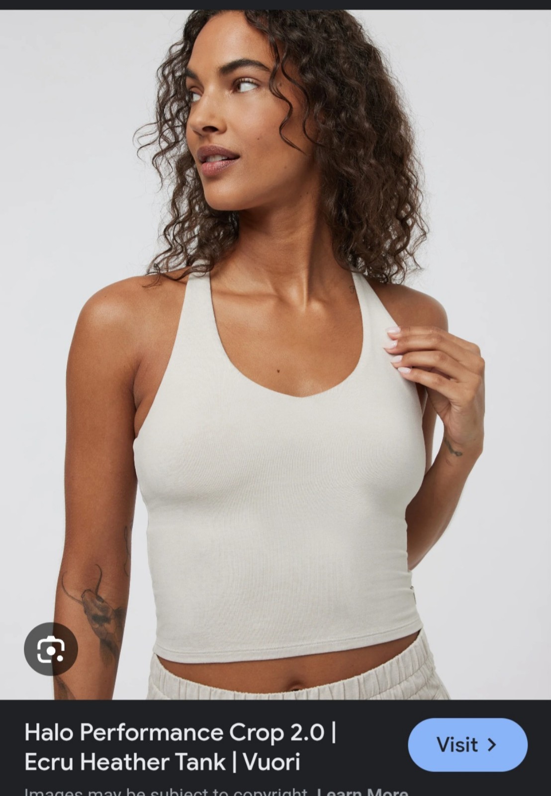 Vuori halo performance crop ecru hesther XXL