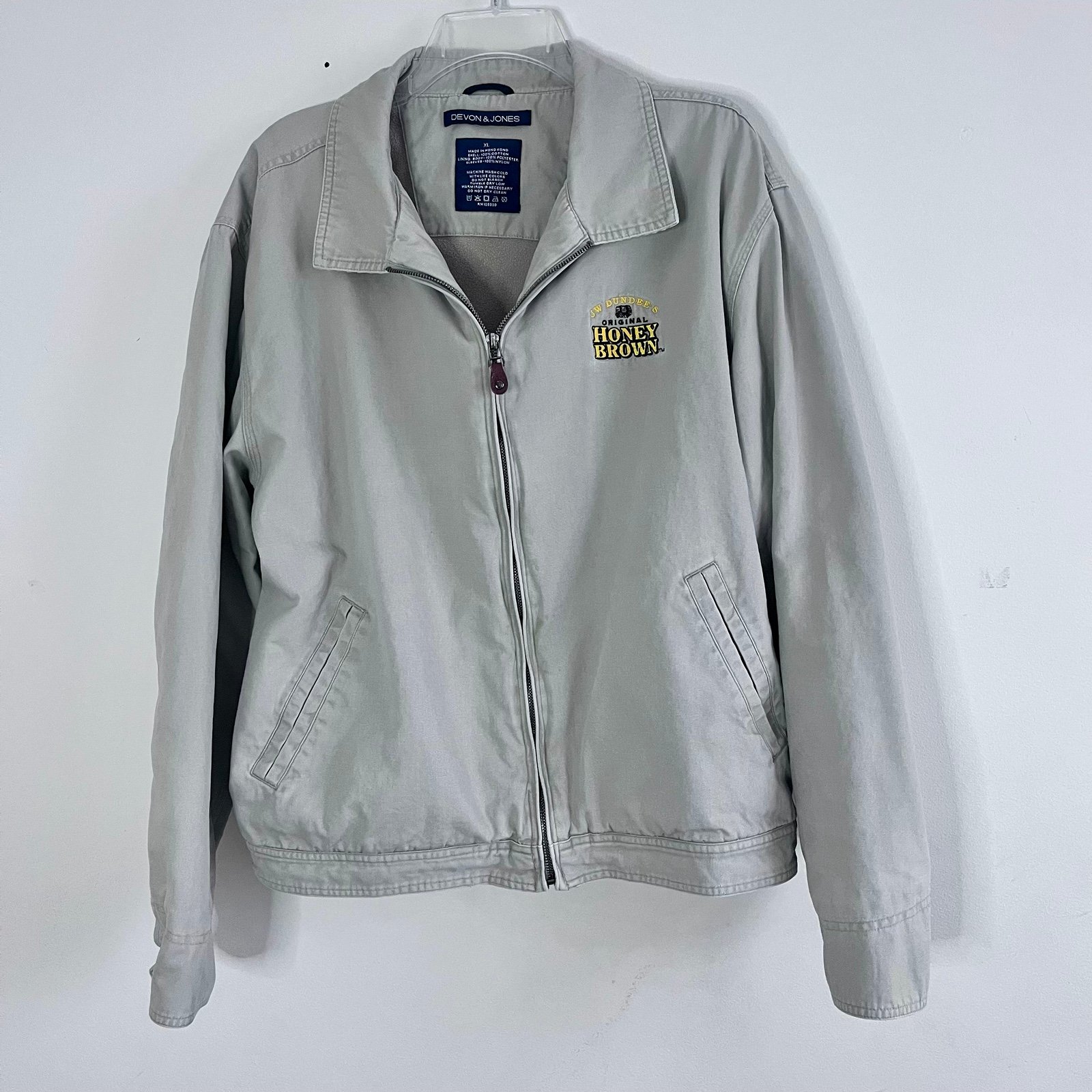 Vintage Rare JW Dundee's Honey Brown Brewmaster Canvas Jacket Men's XL