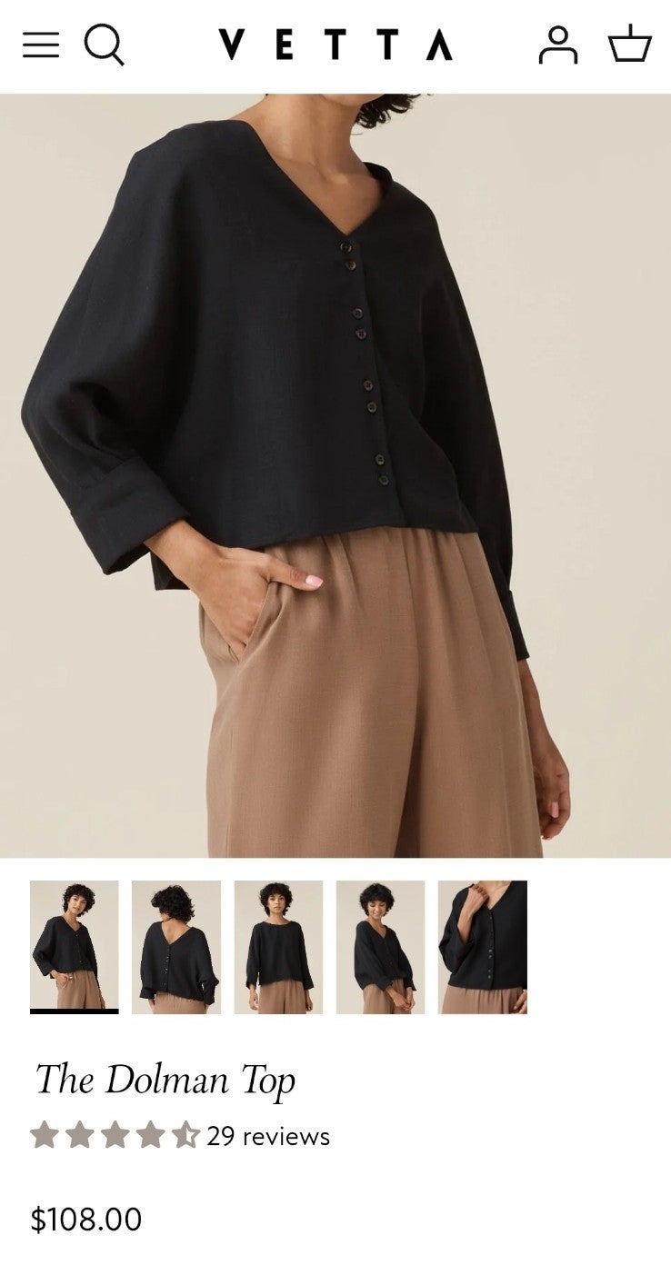 Vetta Dolman top - XL Black