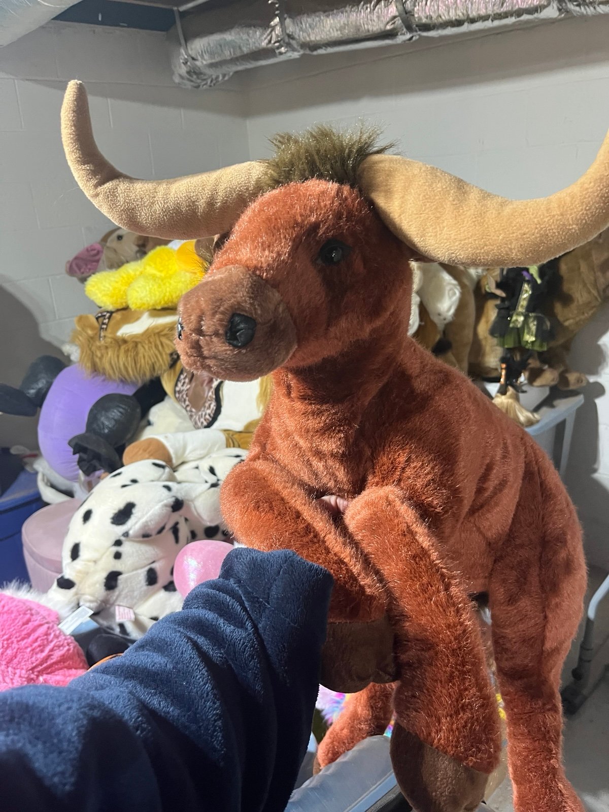 Rare large hugfun steer plush