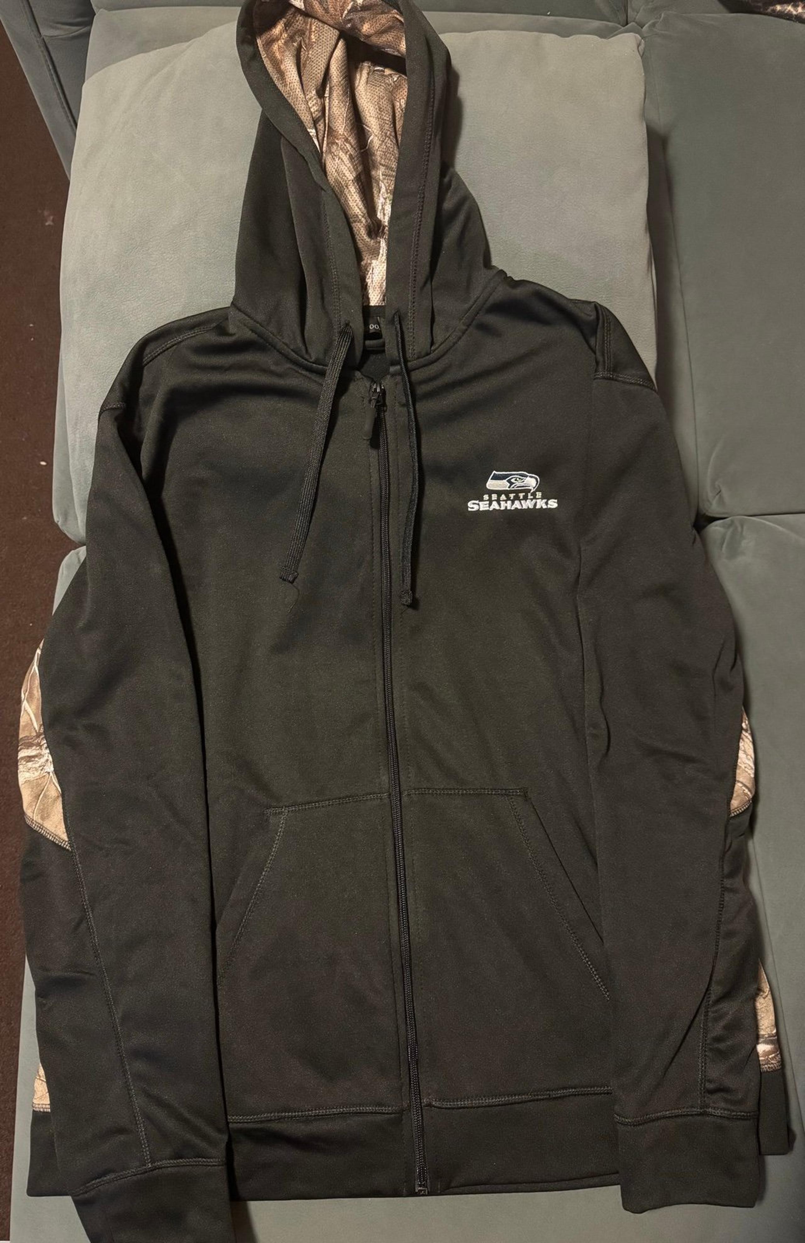 Seattle Seahawks Dunbrooke Black/Realtree Camo Decoy Tech Fleece Full-Zip Hoodie