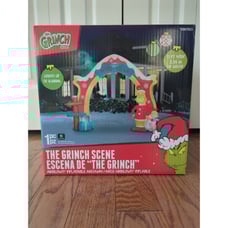 Grinch Dr Seuss's 11 ft Lighted Dr. Seuss The Grinch Christmas Inflatable Arch G