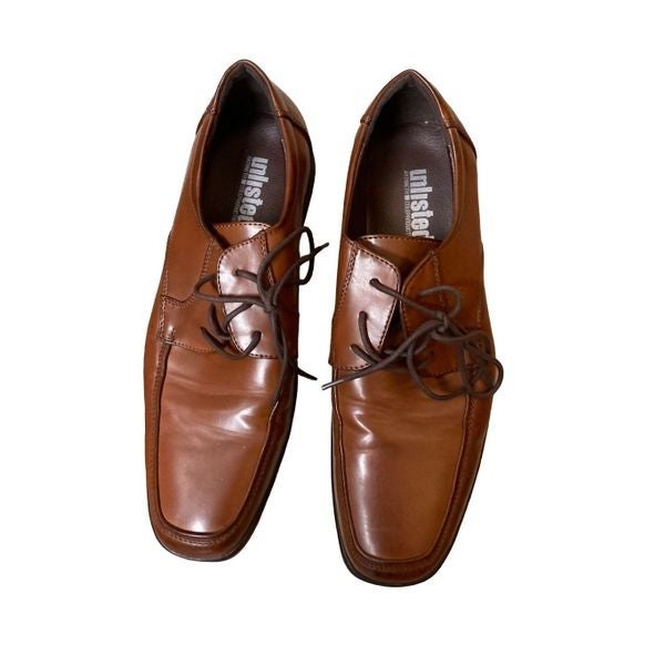 Kenneth Cole Unlisted lace up loafers brown leather size 10