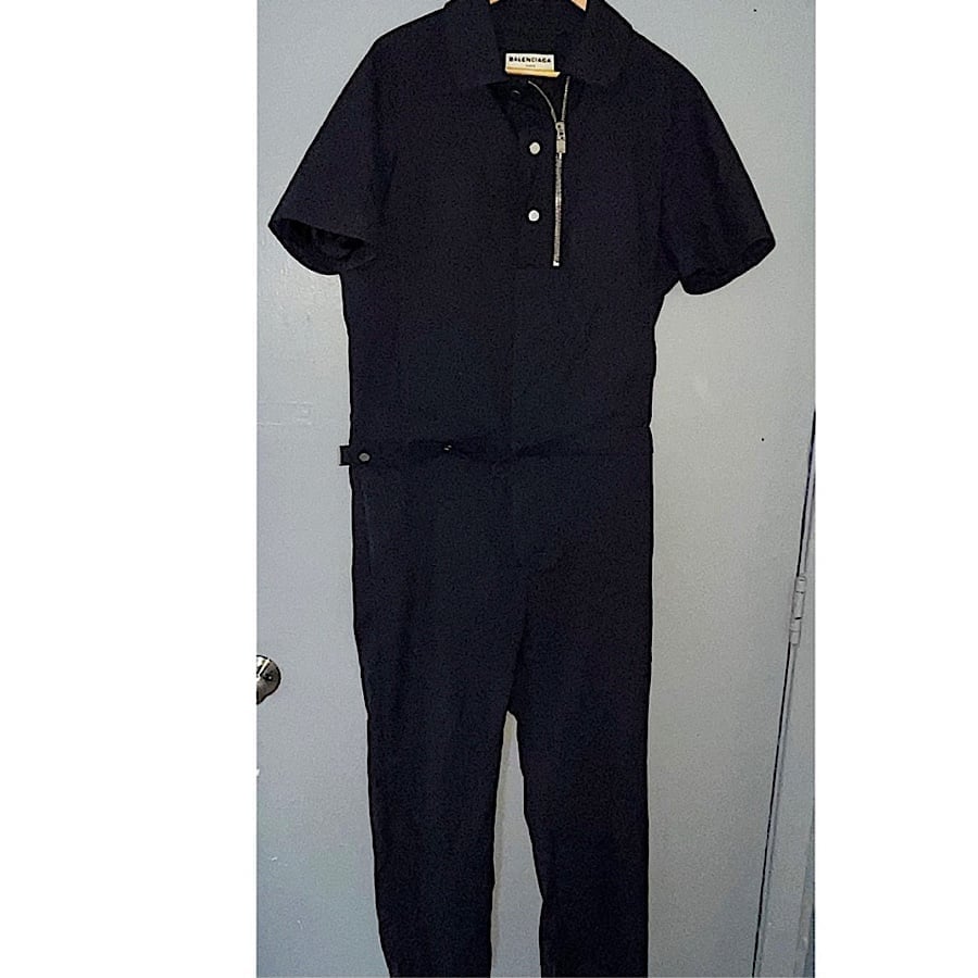 Authentic Balenciaga Rare Runway Navy Jumpsuit