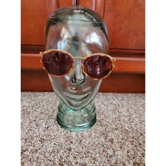 JJA Japan Jewelry Association Vintage Rare Tortoiseshell Gold Rim Sunglasses