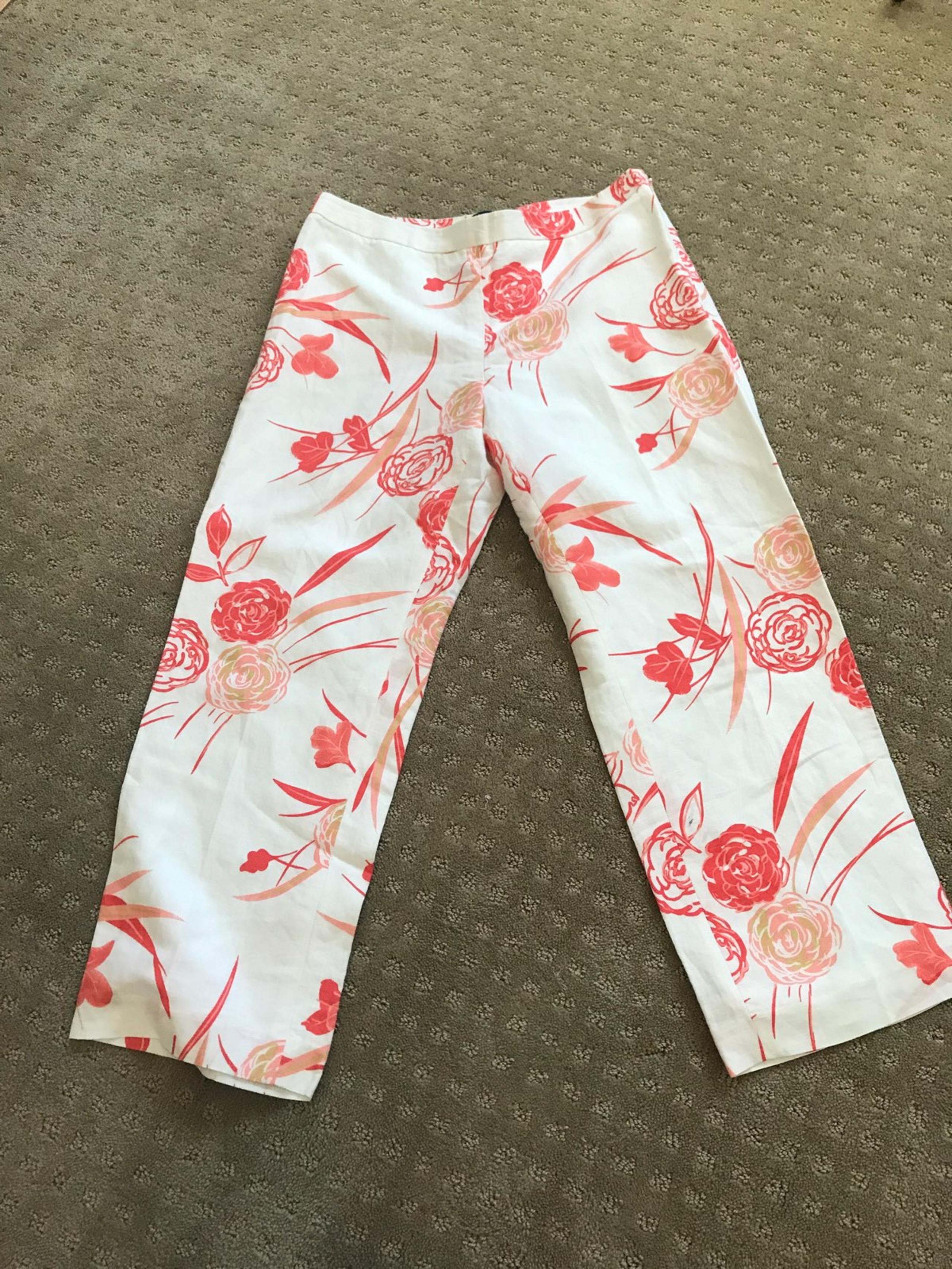 Ann Taylor Factory Cropped Linen Pants