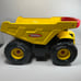 2004 Hasbro TONKA Mighty Big Yellow Dump Truck Steel Bed 19” Red Handle