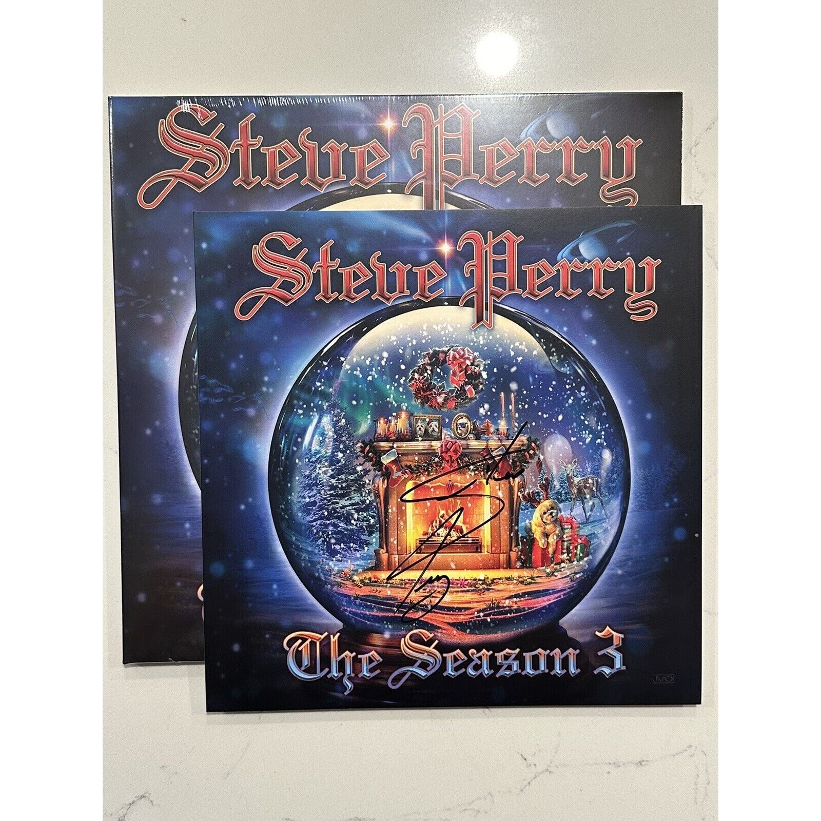AUTOGRAPHED SIGNED Steve Perry Season 3 Christmas Holiday Xmas Vinyl LP