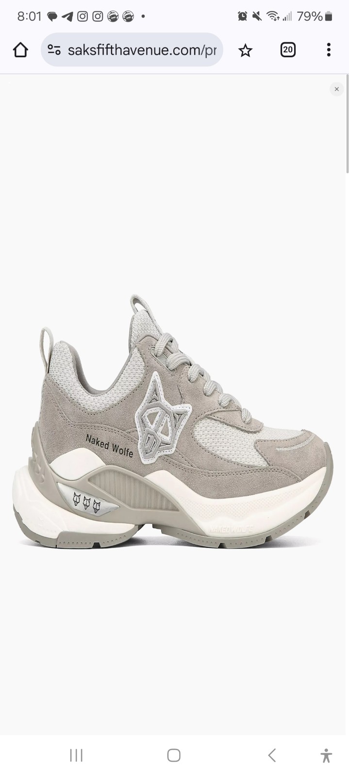 Nwt Naked Wolfe suede sneakers size 9