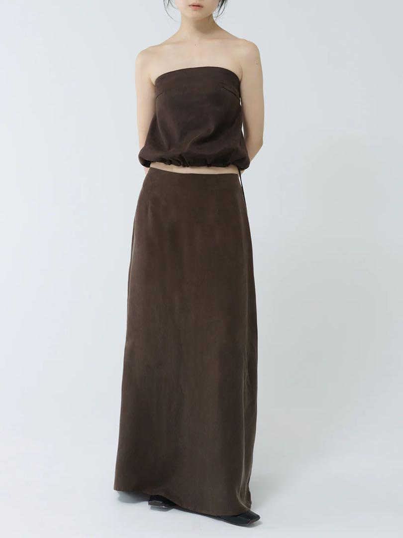 【RAW STUDIO】SUEDE BALLOON BUSTIER-BROWN rawstudio aoi Bustier Brown