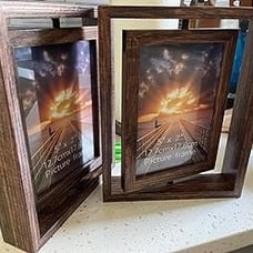 8x10 Rotating Picture Frame 2 Pack, Double Sided Glass Floating Frame