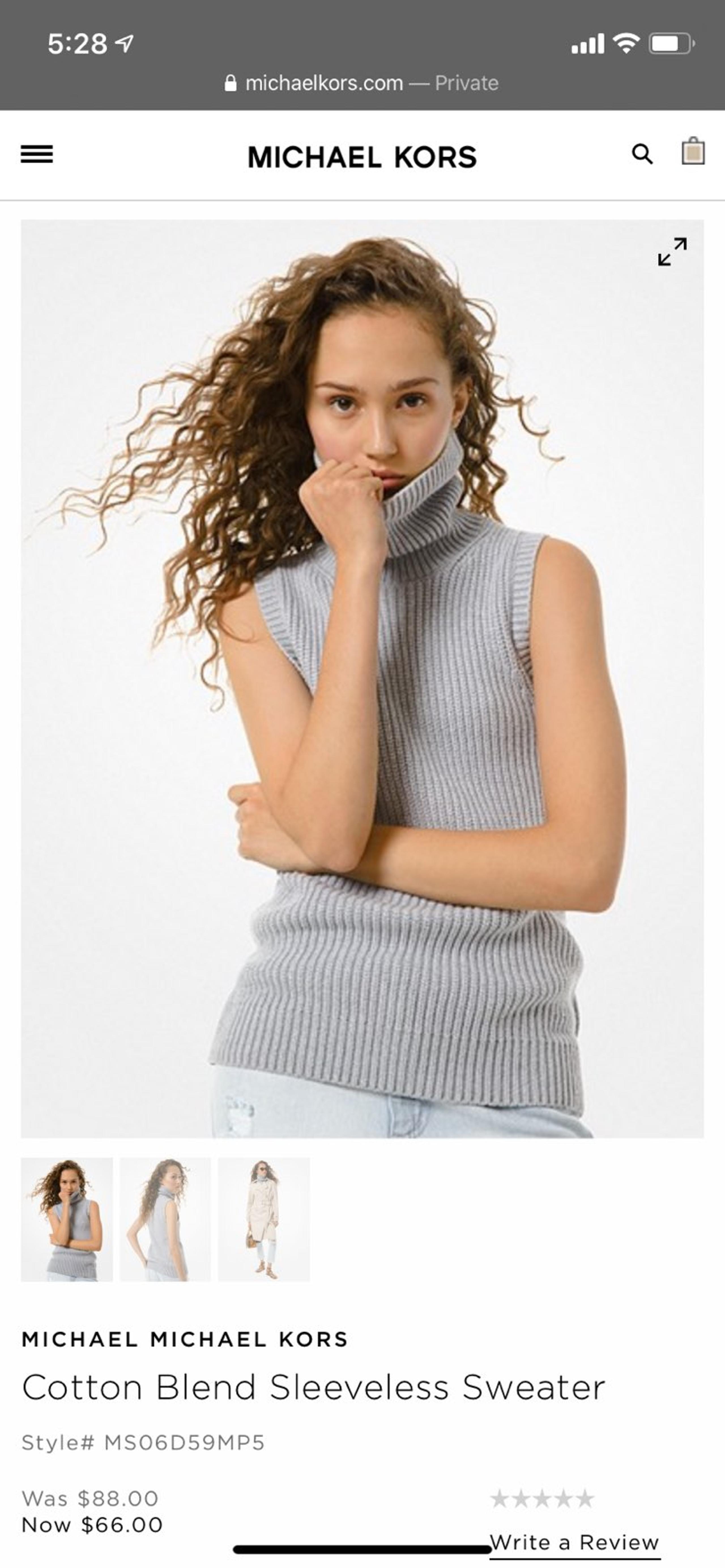 Michael Kors sweater sleeveless size M
