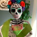 Paper mache Catrina Frida 22” Tall, Dia De Muertos, Halloween Decor