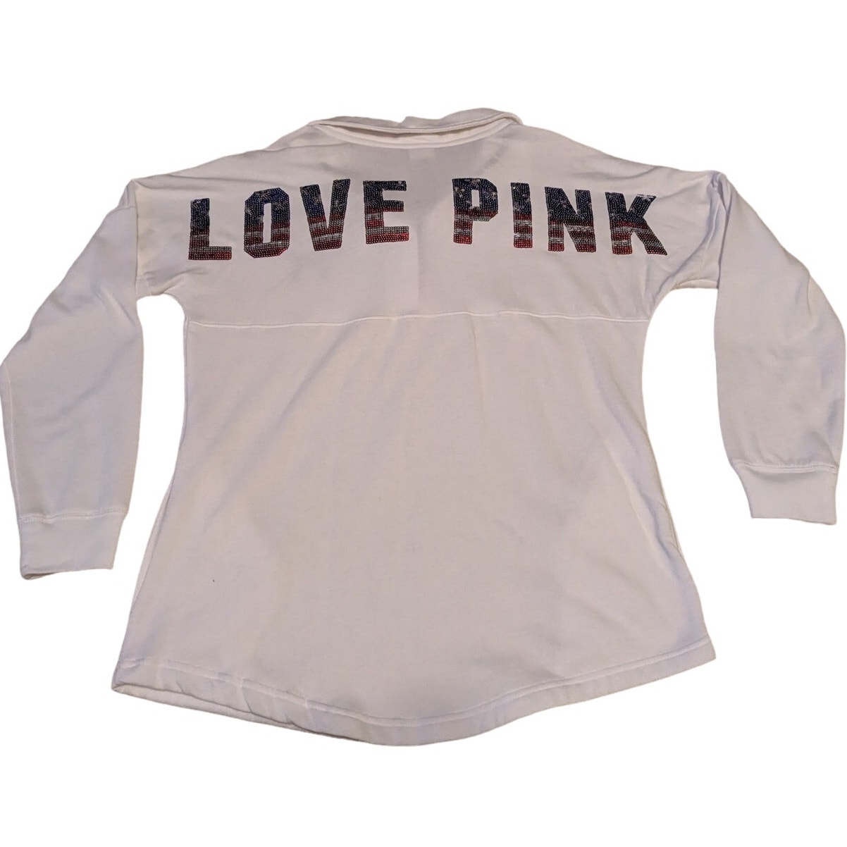 Victoria's Secret PINK patriotic bling pullover size small