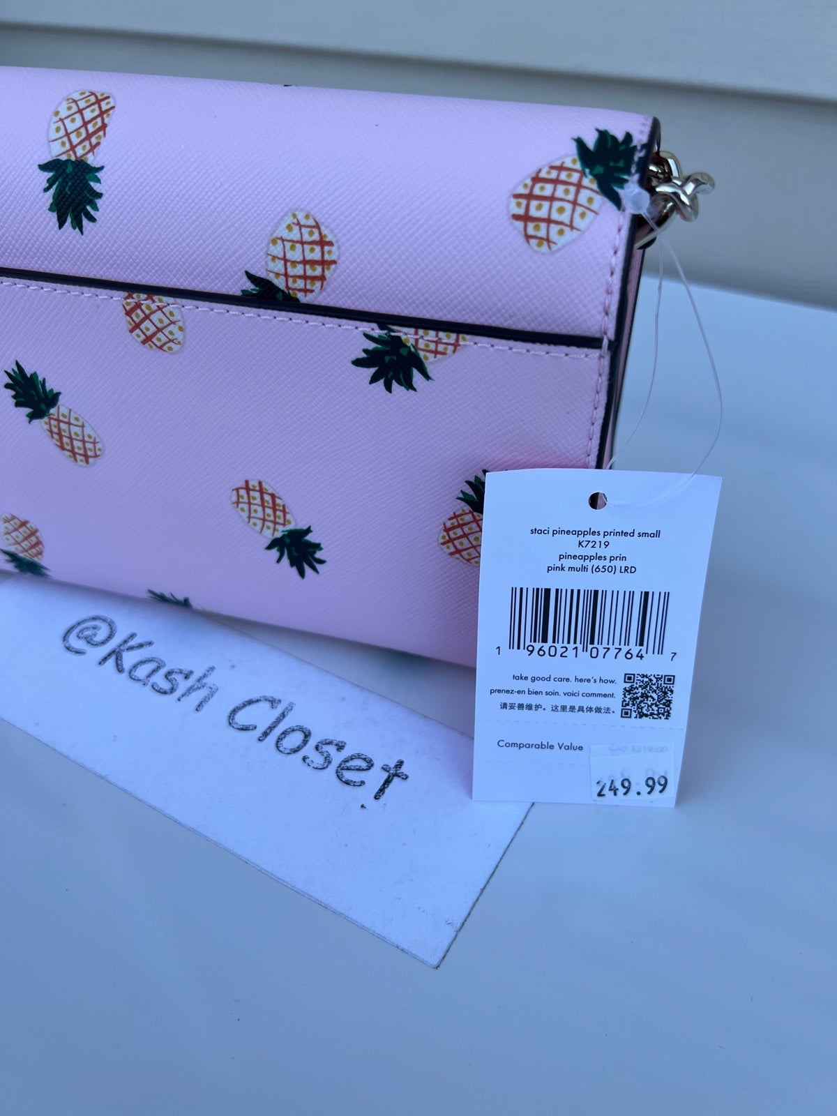 Kate Spade Staci Pineapple Printed Small Flap Crossbody Pink store Multi