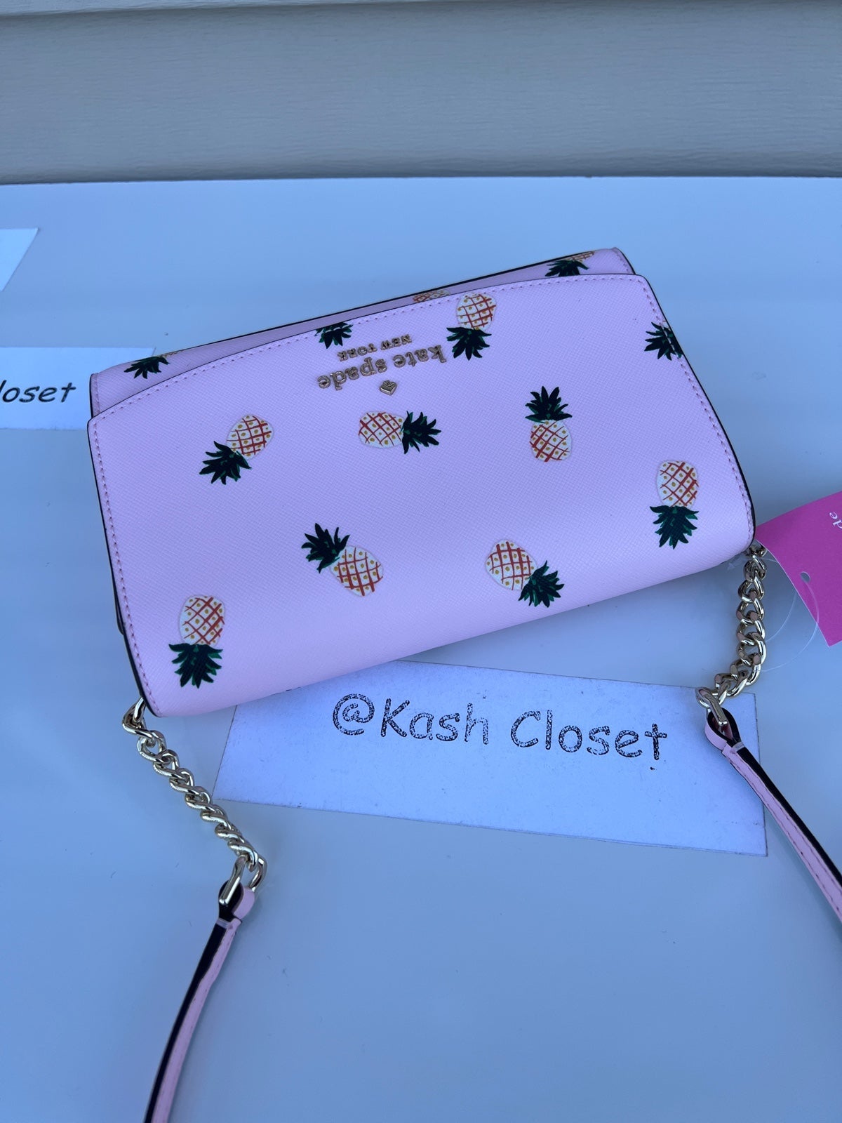 Kate Spade Staci Pineapple Printed Small Flap Crossbody Pink store Multi